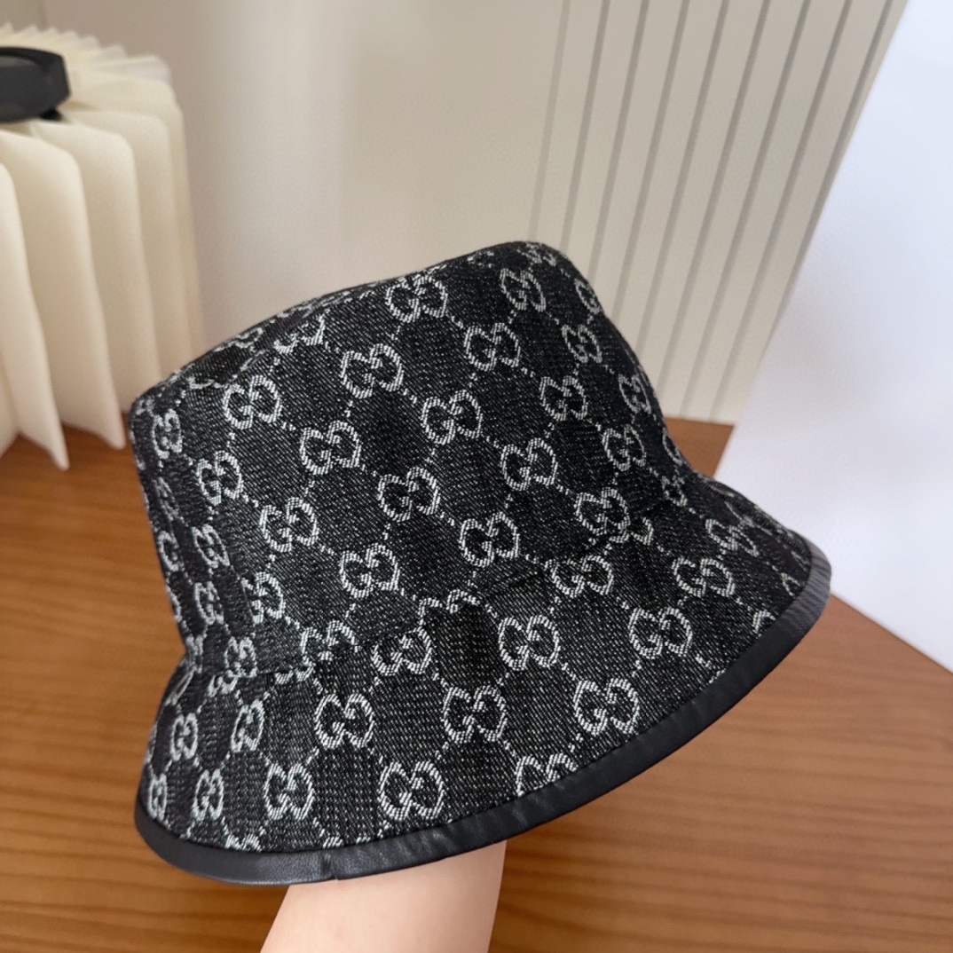 

GUCCI古奇 2025新款专柜同步渔夫帽，爆款出货，超级好搭，新款上架