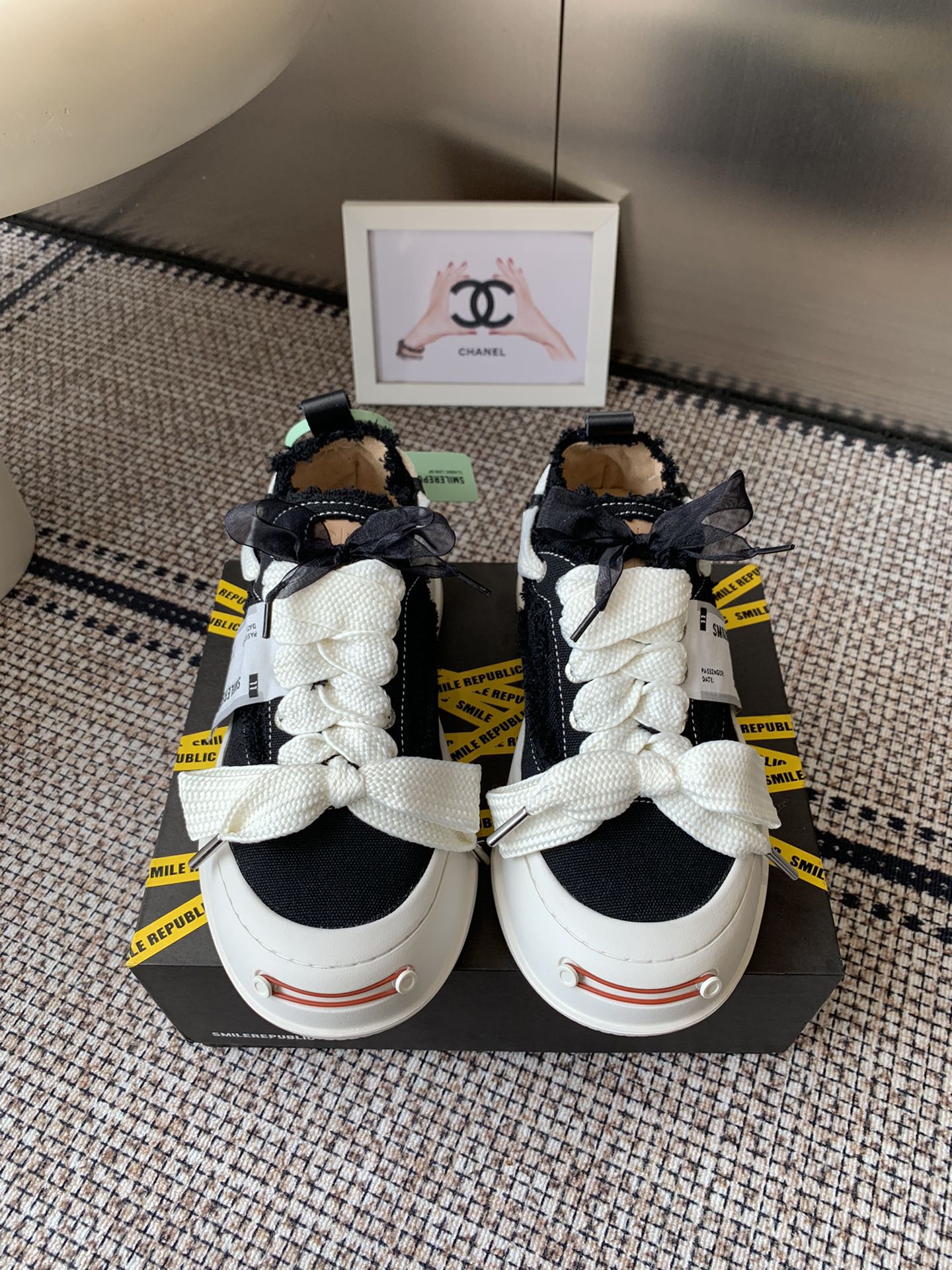 NO:511742,New color + couple's smilerepublic thick-soled smiley canvas shoes. Original one-to-one shipment. Wear it and the authentic product. All details are the same as zp. Size 35-44, casual shoes/sports shoes, sneakers19860909新配色+情侣款smilerepublic 厚底开口笑帆布鞋 原版一比一出货 穿出去跟正品0区别所有细节材料全部zp一致 码35-44,休闲鞋/运动鞋,sneakers,Women's Shoes