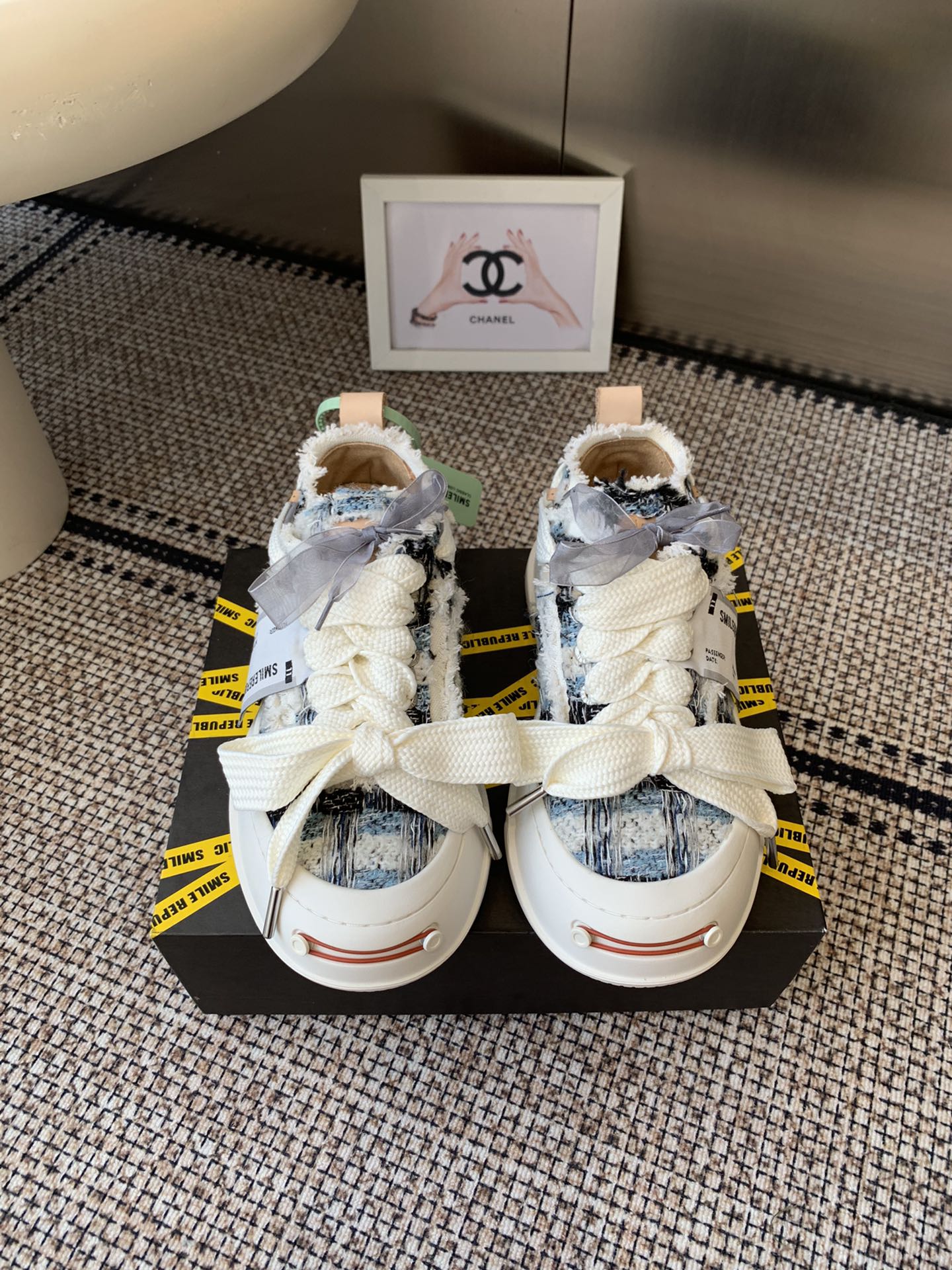 NO:511748,New color + couple's smilerepublic thick-soled smiley canvas shoes. Original one-to-one shipment. Wear it and the authentic product. All details are the same as zp. Size 35-44, casual shoes/sports shoes, sneakers19860909新配色+情侣款smilerepublic 厚底开口笑帆布鞋 原版一比一出货 穿出去跟正品0区别所有细节材料全部zp一致 码35-44,休闲鞋/运动鞋,sneakers,Women's Shoes