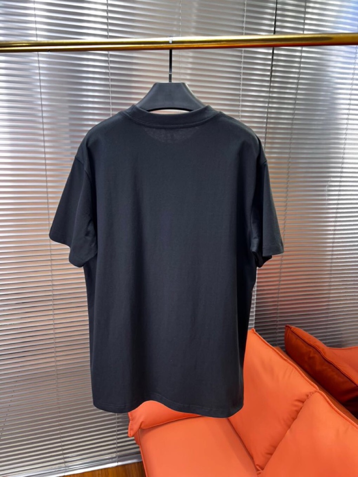  LOEWE 罗意威25ss新款短袖圆领T恤，男女同款情侣款，定制260克100％双纱纯棉面料·定染32