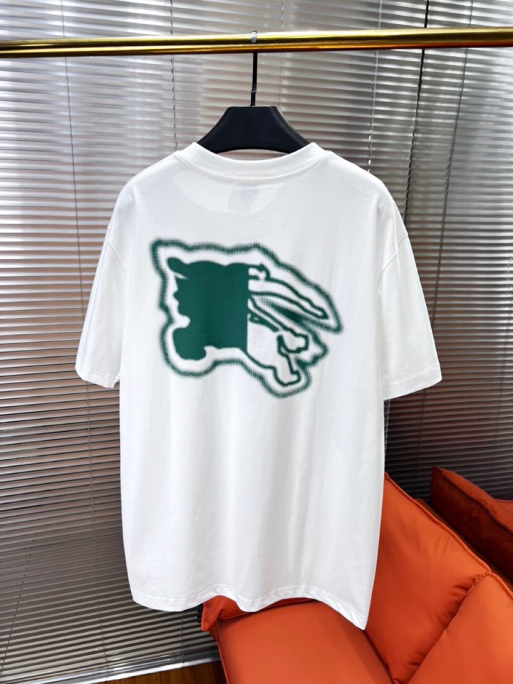  Burberry 巴宝莉25ss新款短袖圆领T恤，男女同款情侣款短袖圆领t恤 ·定制260克100％双