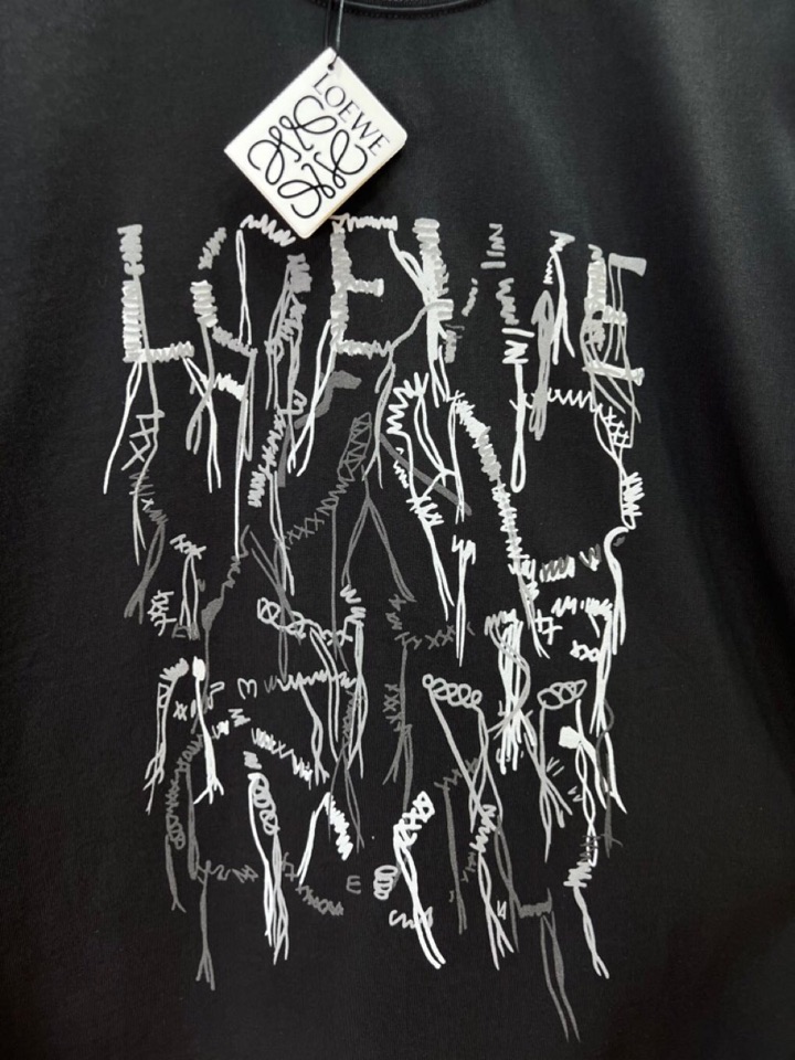  LOEWE 罗意威25ss新款男女同款情侣款短袖圆领t恤 ·定制260克100％双纱纯棉面料·定染32