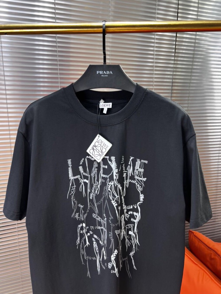  LOEWE 罗意威25ss新款男女同款情侣款短袖圆领t恤 ·定制260克100％双纱纯棉面料·定染32