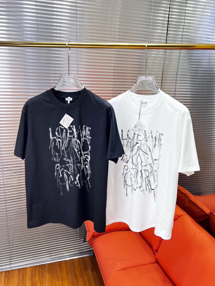 LOEWE 罗意威25ss新款男女同款情侣款短袖圆领t恤 ·定制260克100％双纱纯棉面料·定染32