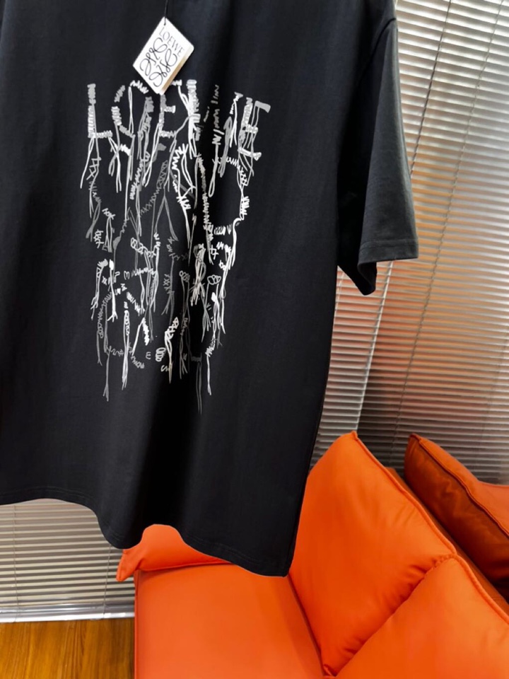  LOEWE 罗意威25ss新款男女同款情侣款短袖圆领t恤 ·定制260克100％双纱纯棉面料·定染32