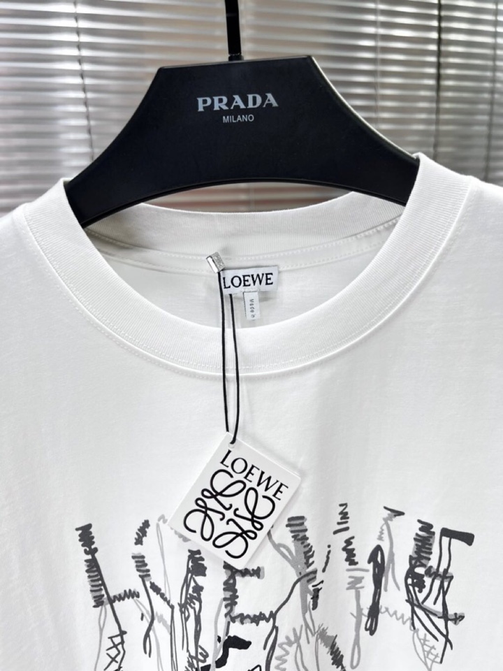  LOEWE 罗意威25ss新款男女同款情侣款短袖圆领t恤 ·定制260克100％双纱纯棉面料·定染32