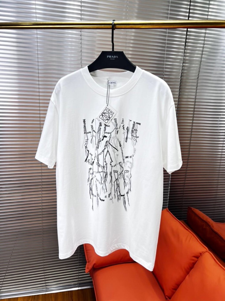  LOEWE 罗意威25ss新款男女同款情侣款短袖圆领t恤 ·定制260克100％双纱纯棉面料·定染32