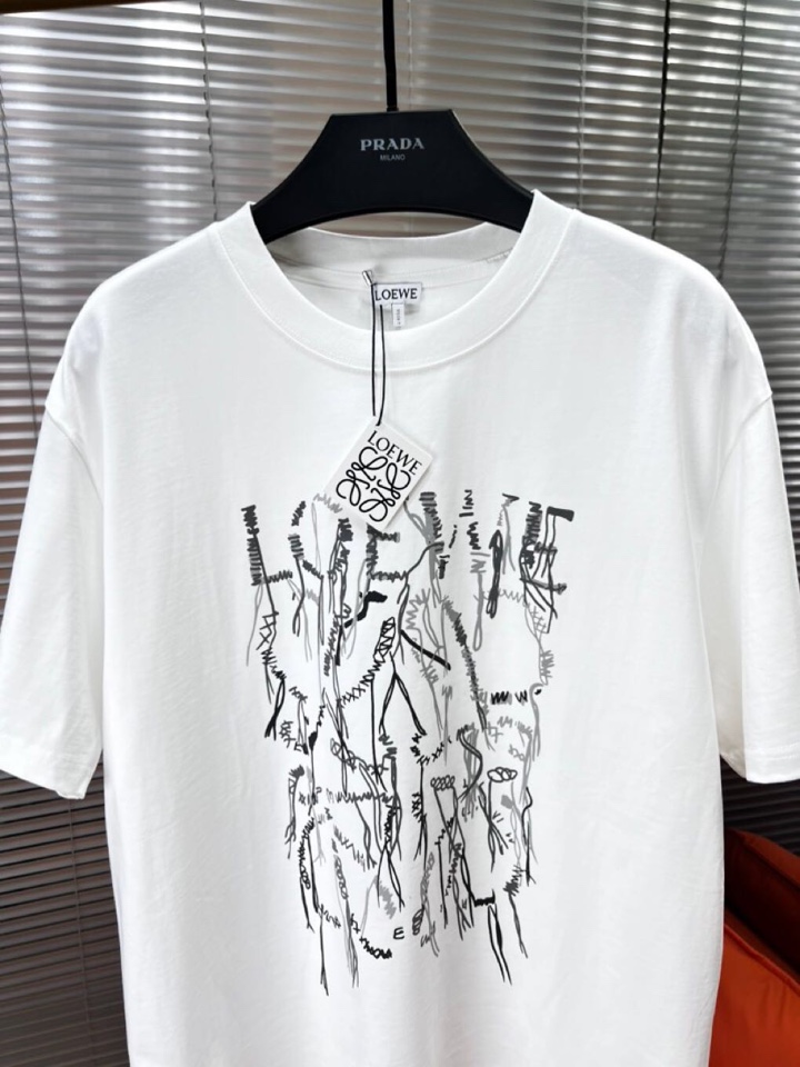  LOEWE 罗意威25ss新款男女同款情侣款短袖圆领t恤 ·定制260克100％双纱纯棉面料·定染32