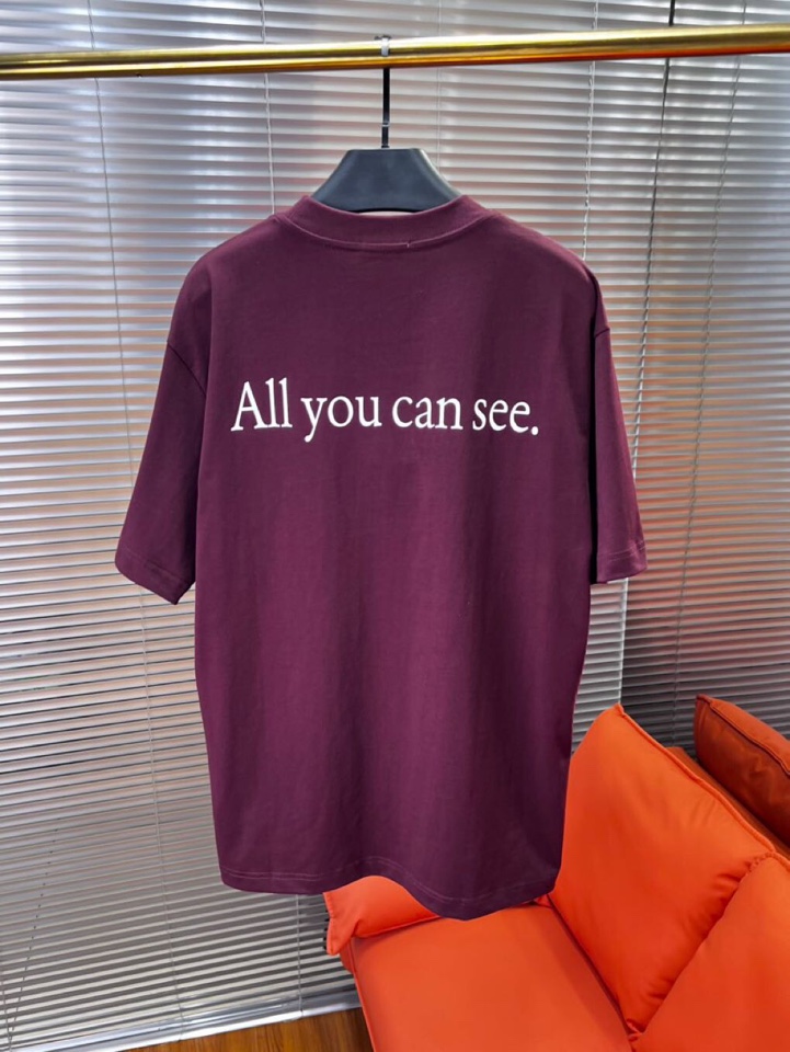  BALENCIAGA 巴黎世家25ss新款短袖圆领T恤，男女同款情侣款，定制260克100％双纱纯棉面