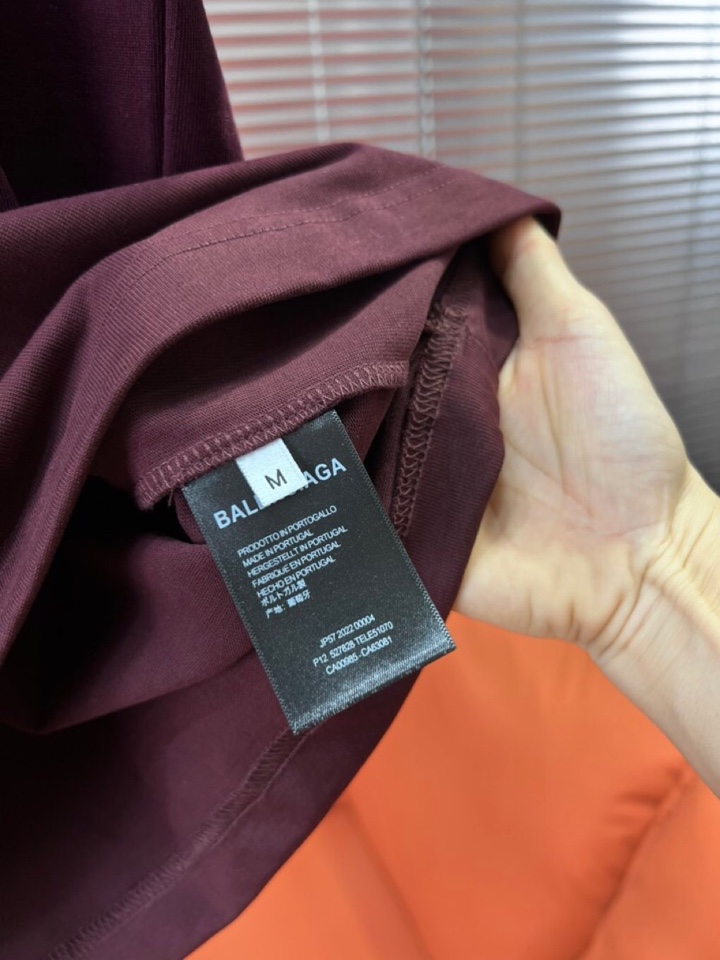  BALENCIAGA 巴黎世家25ss新款短袖圆领T恤，男女同款情侣款，定制260克100％双纱纯棉面