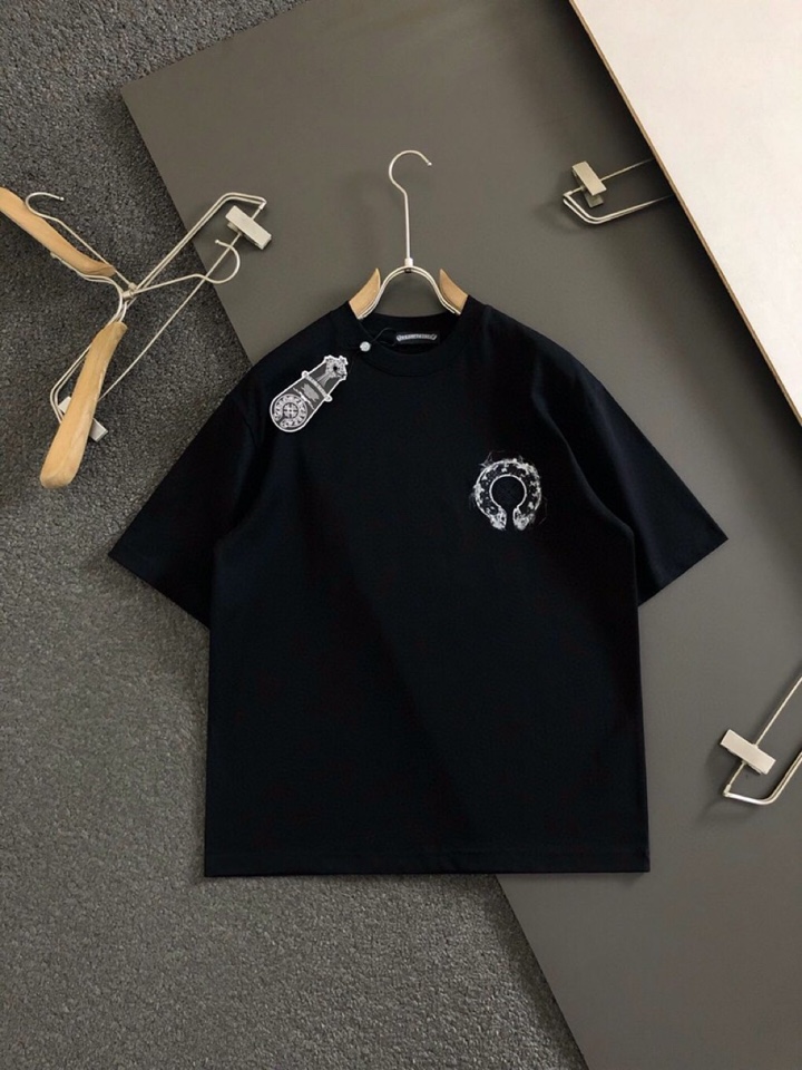  Chrome Hearts 克罗心25春夏顶级梵文刺绣经典短袖圆领T恤，精致工艺面料，顶级元素融合打造