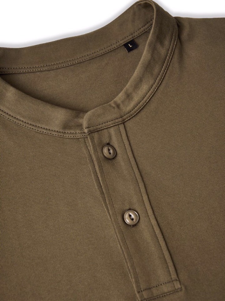  Ermenegildo Zegna 杰尼亚2025秋冬亨利领长袖T恤，美式复古经典领子，随着时间推移，