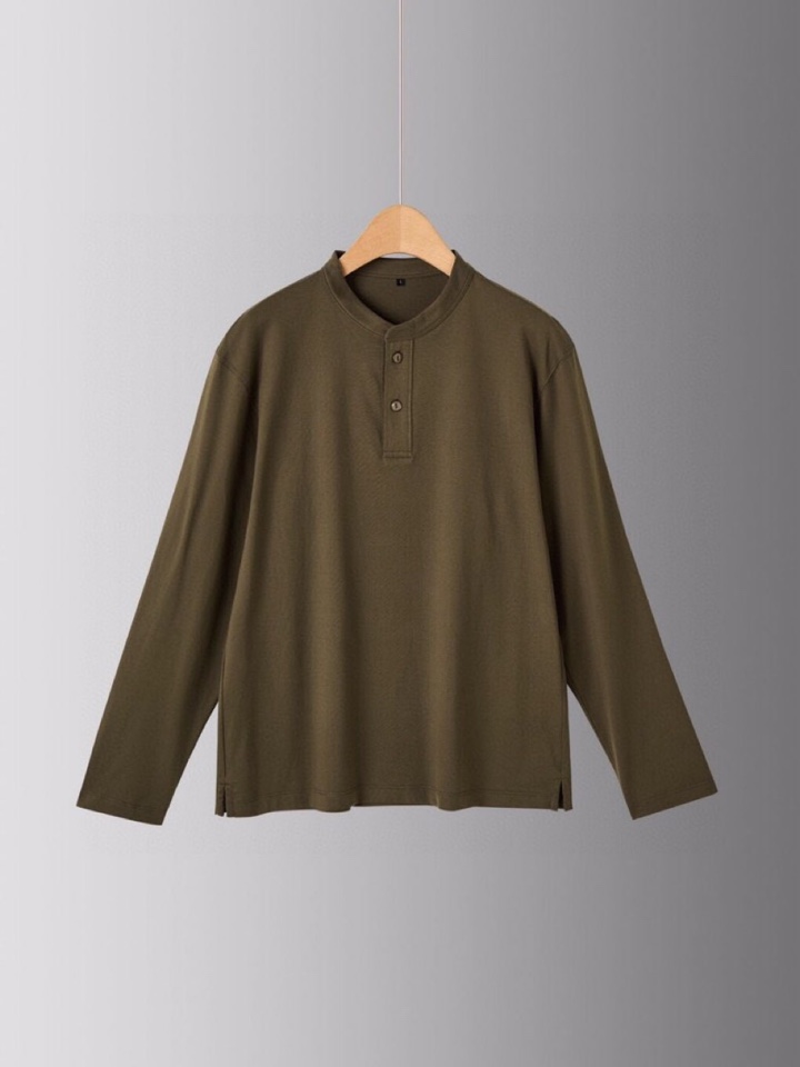  Ermenegildo Zegna 杰尼亚2025秋冬亨利领长袖T恤，美式复古经典领子，随着时间推移，