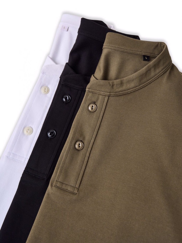  Ermenegildo Zegna 杰尼亚2025秋冬亨利领长袖T恤，美式复古经典领子，随着时间推移，