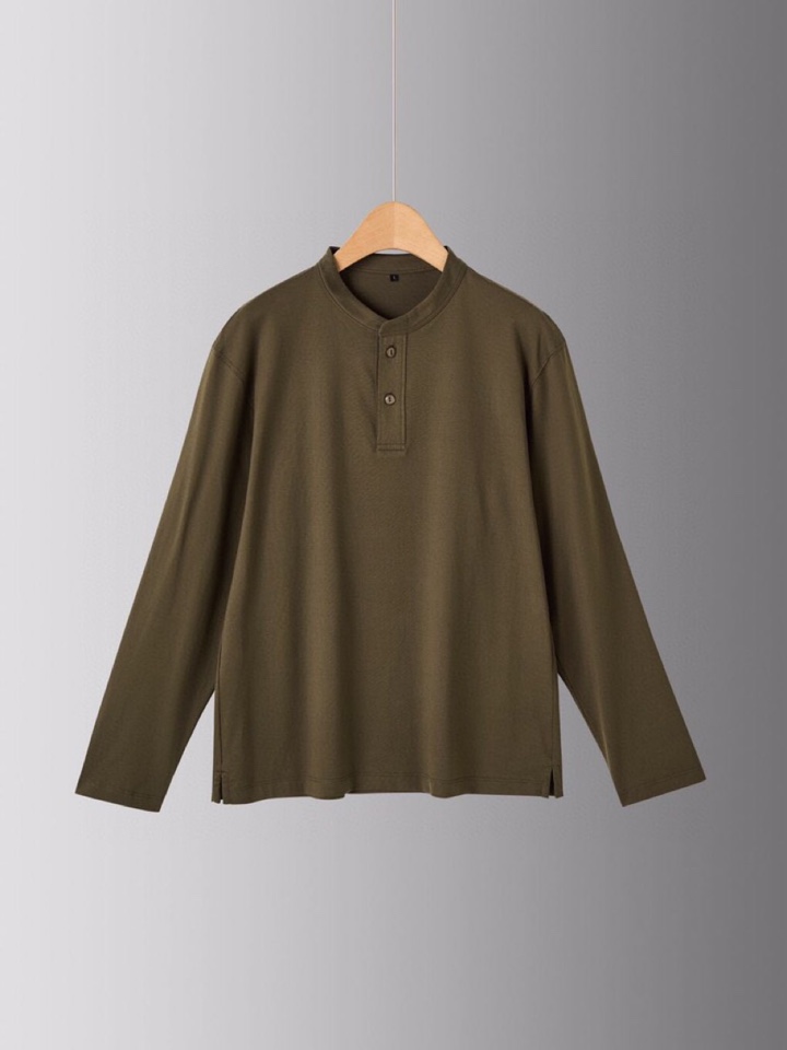  Ermenegildo Zegna 杰尼亚2025秋冬亨利领长袖T恤，美式复古经典领子，随着时间推移，