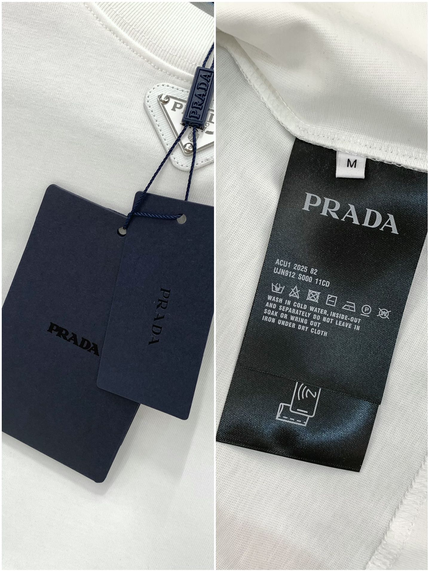，PRADA 普拉达，2025夏季最新品，专柜同步有售，时尚休闲圆领长袖T恤，进口原版面料，做工极为复杂