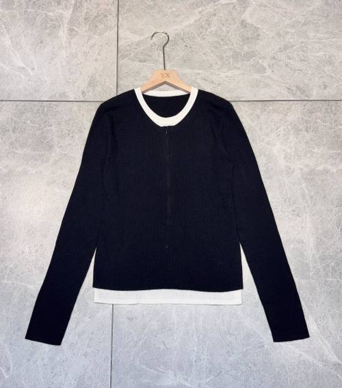 Merino Wool Blend Two-Piece Design Long Sleeve Knit Top 1 Merino Wool Blend Two-Piece Design Long Sleeve Knit Top