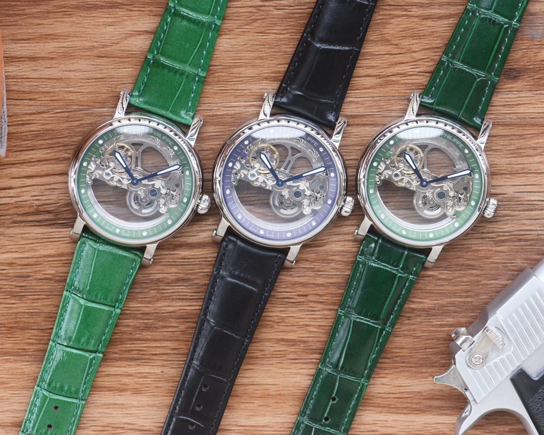 Patek Philippe Montre Automatique Squelette pour Hommes - Élégance et Précision