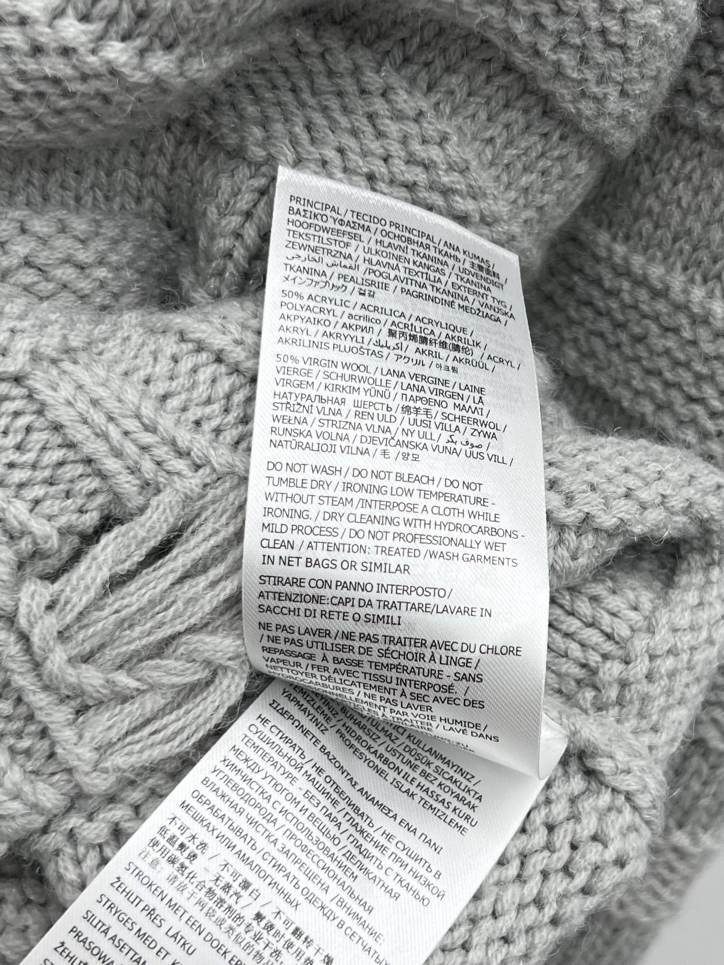 Maison margiel*破洞毛衣开衫秋冬新款条纹灰色开衫选用羊毛混纺面料材质经典v领宽松大版型剪裁