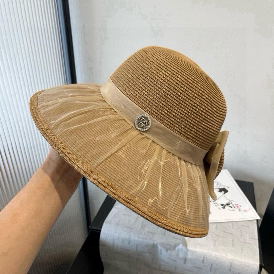 🆕

miumiu缪缪新款蝴蝶结盆帽，高端定制，头围57cm