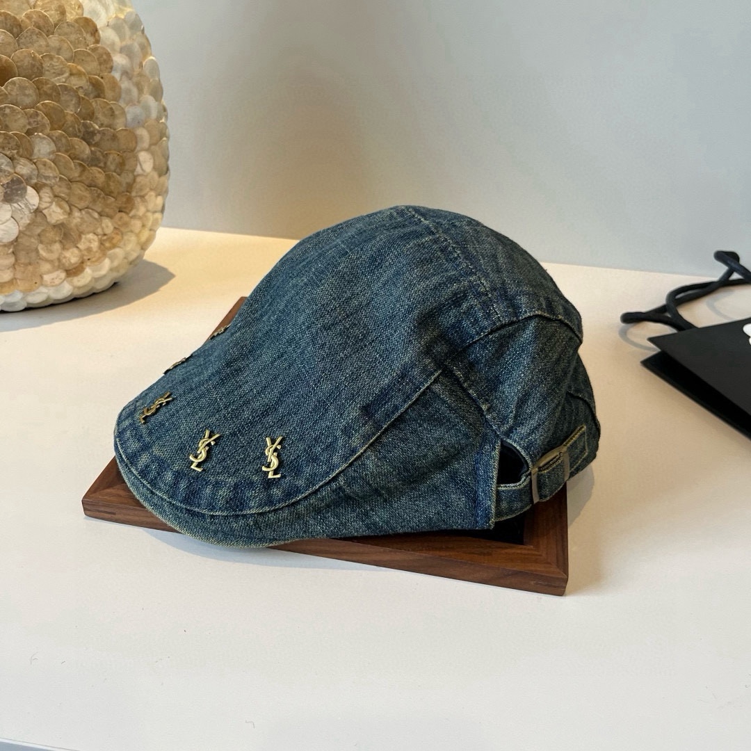 🆕

圣罗兰复古风前进鸭舌帽，高级百搭，头围57cm