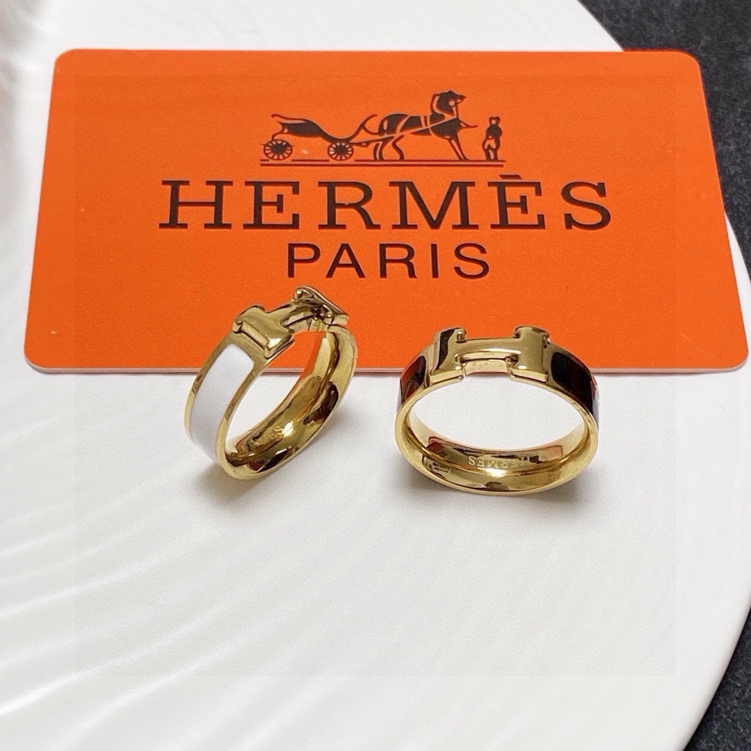 Luxury Hermes 18K Gold Colored Ring with Domestic Counter: Number 6, 7, 8 - 图片 3