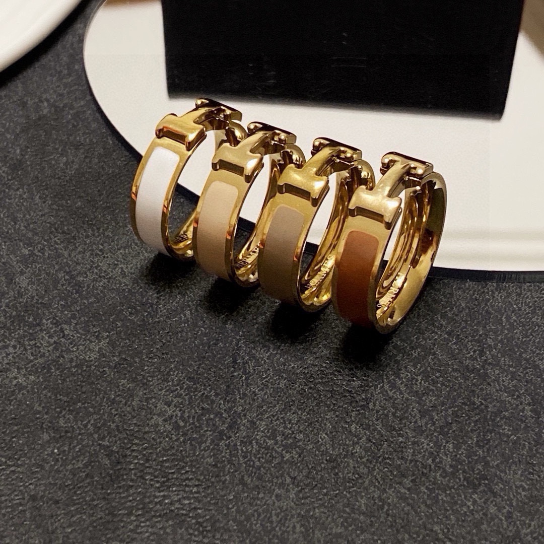 Luxury Hermes 18K Gold Colored Ring with Domestic Counter: Number 6, 7, 8 - 图片 9