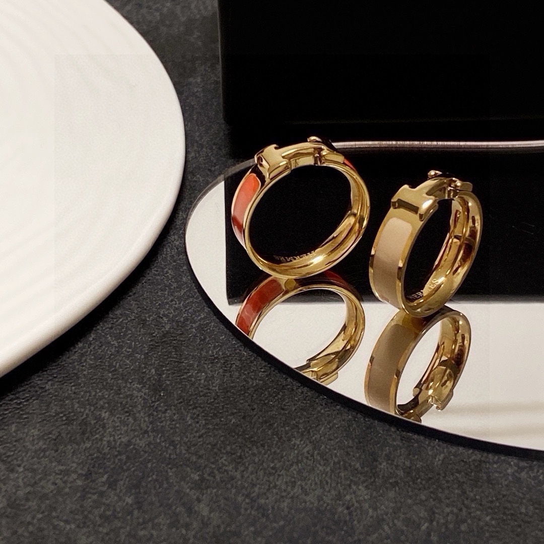 Luxury Hermes 18K Gold Colored Ring with Domestic Counter: Number 6, 7, 8 - 图片 8