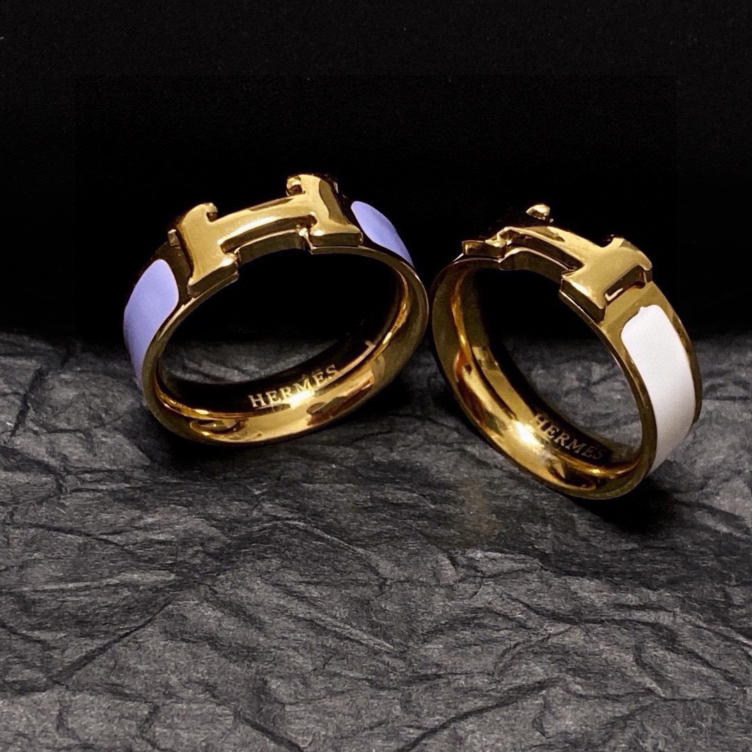 Luxury Hermes 18K Gold Colored Ring with Domestic Counter: Number 6, 7, 8 - 图片 7