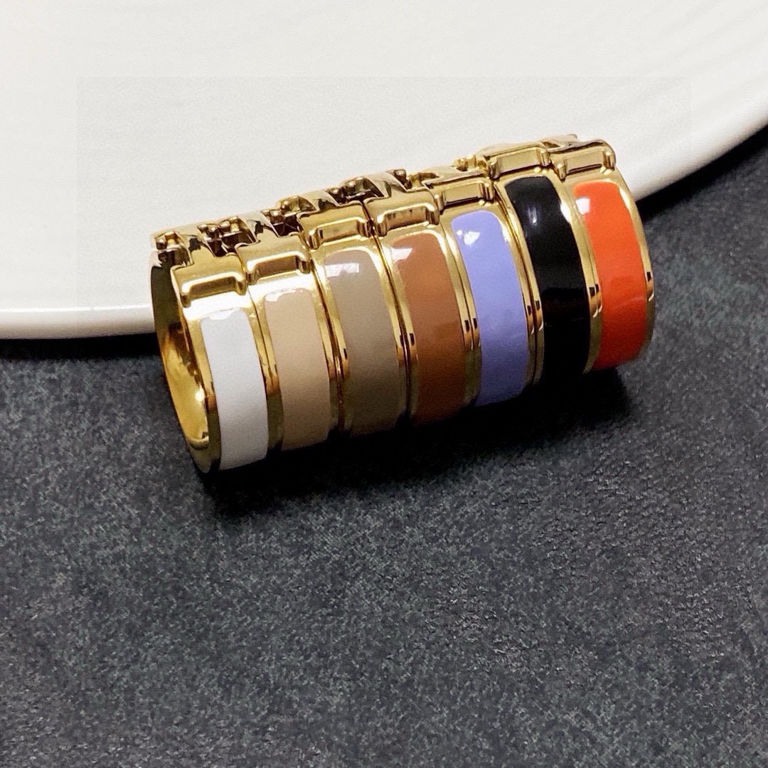 Luxury Hermes 18K Gold Colored Ring with Domestic Counter: Number 6, 7, 8 - 图片 4