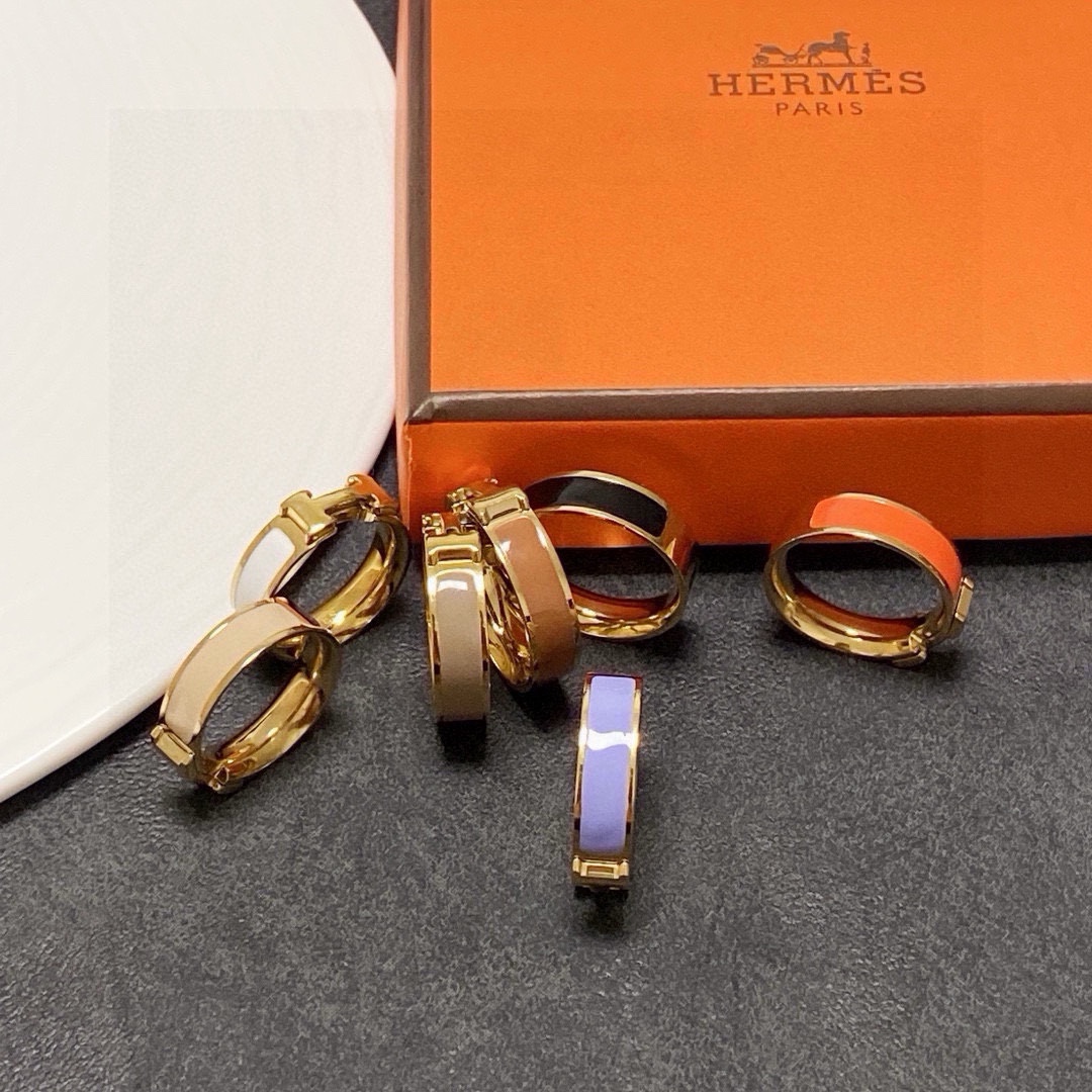 Luxury Hermes 18K Gold Colored Ring with Domestic Counter: Number 6, 7, 8 - 图片 5