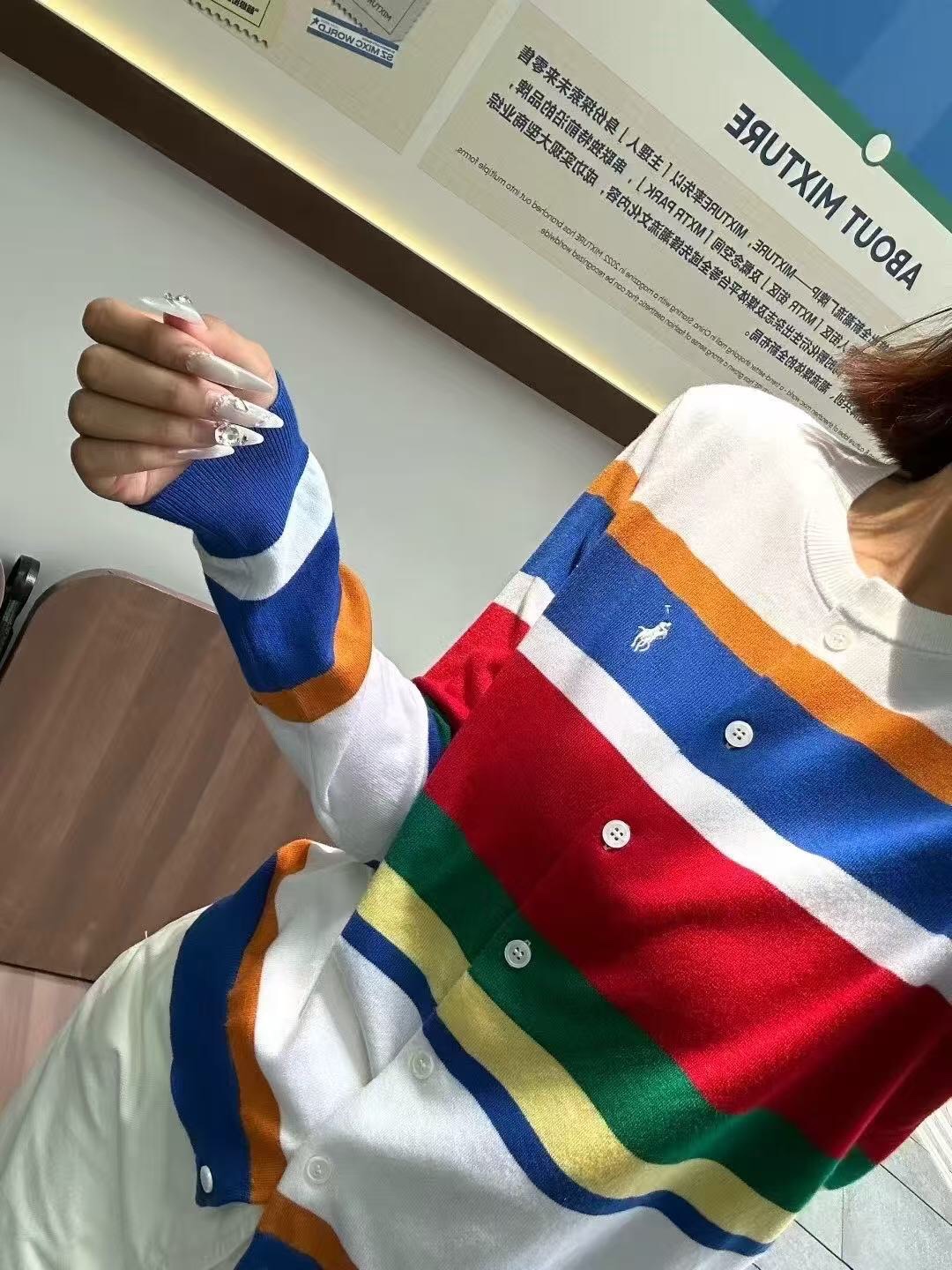 Striped Merino Wool Cardigan with Embroidered Pony Logo - Luxury Knitwear 3 i1755755809 2019 2