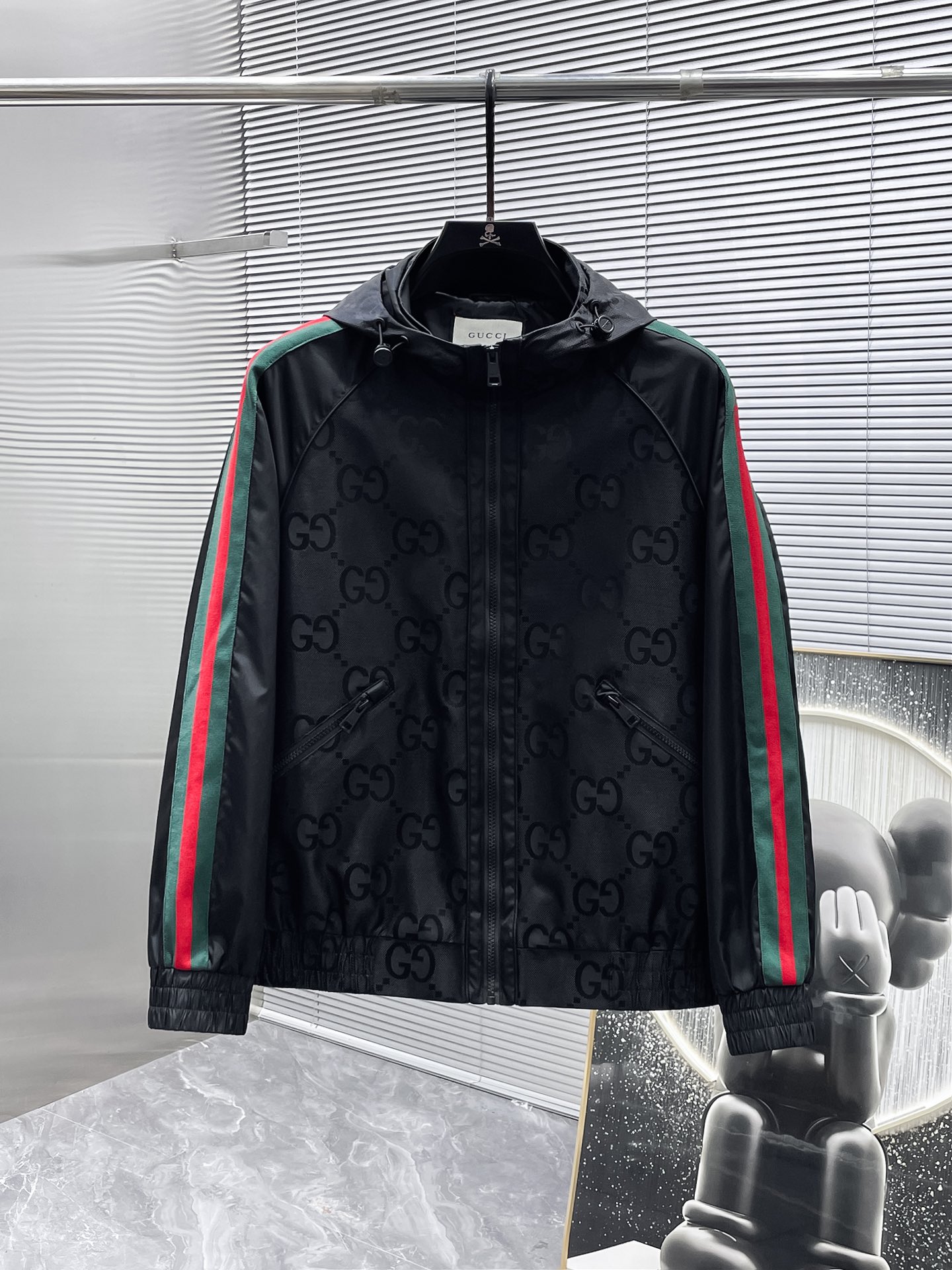 Gucci 古奇 GUCCI 2026新款 连帽 夹克 外套 高端版本 定制面料 透气舒适度高