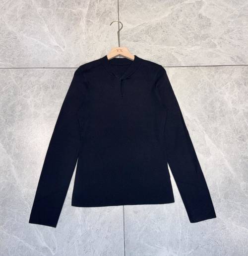 Merino Wool Knotted Neck Long Sleeve Top - Lightweight & Comfortable 1 Merino Wool Knotted Neck Long Sleeve Top - Lightweight & Comfortable