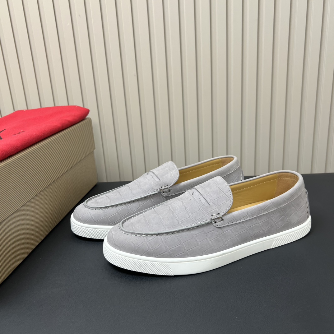 Christian Louboutin Men's Crocodile Leather Slip-On Loafers 4 i1755764371 390 2