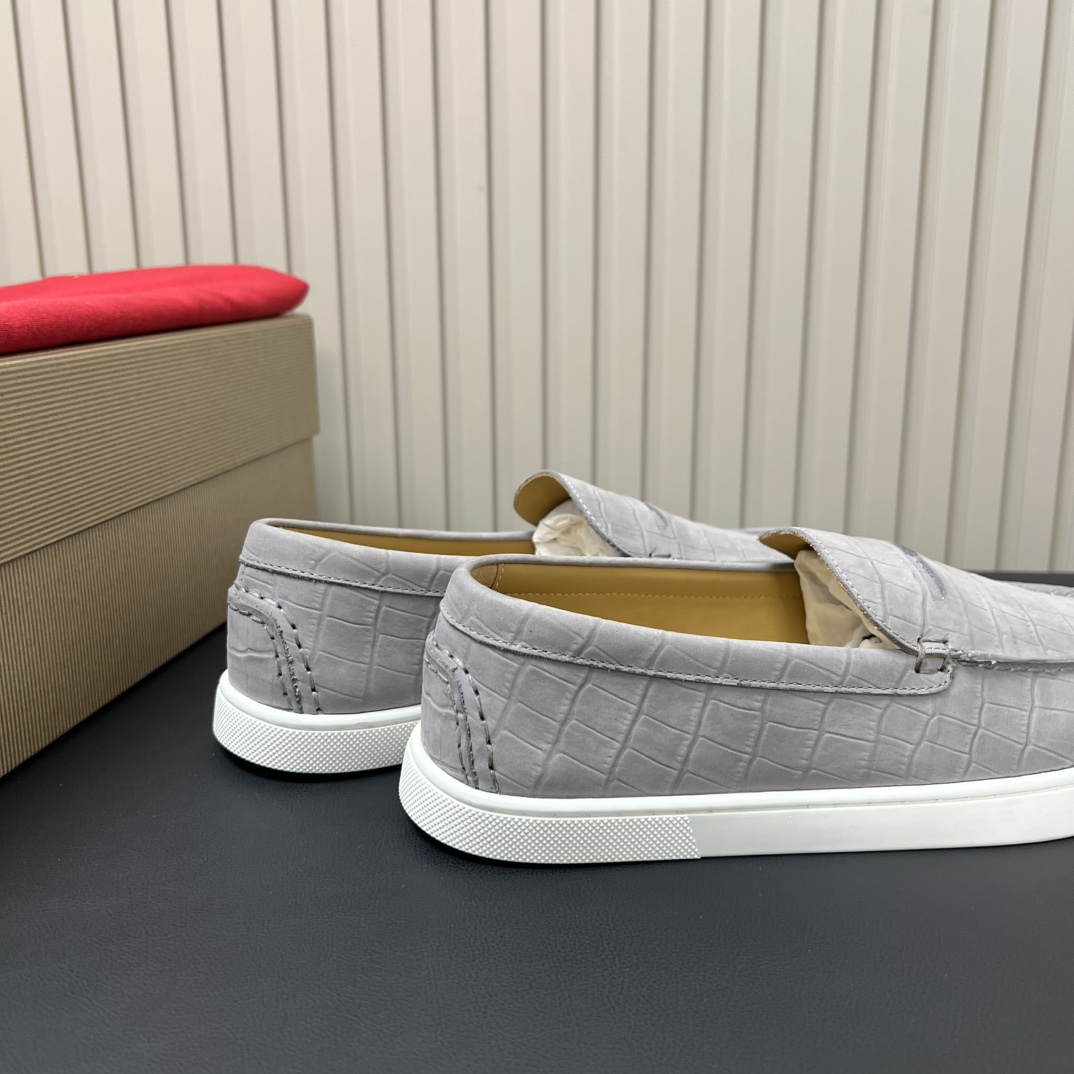 Christian Louboutin Men's Crocodile Leather Slip-On Loafers 7 i1755764371 5480 5