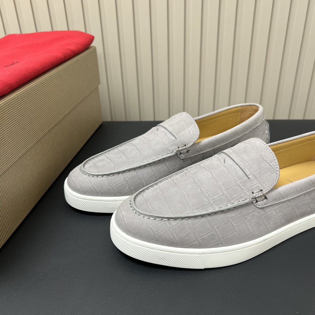 Christian Louboutin Men's Crocodile Leather Slip-On Loafers 6 i1755764371 7382 4