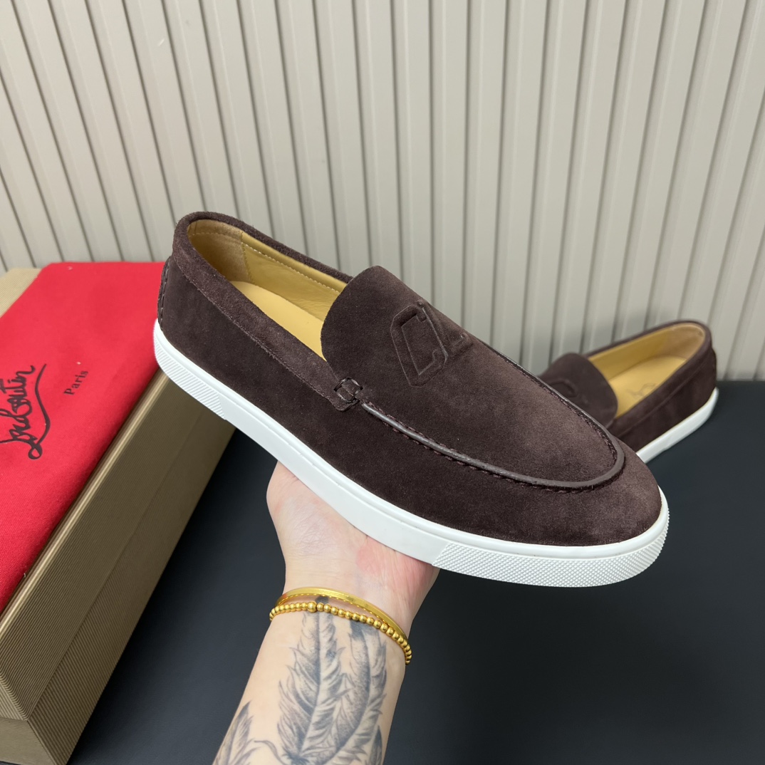 Christian Louboutin Men's Brown Suede Loafers Slip-Ons Size 39-44 10 i1755764498 1787 8