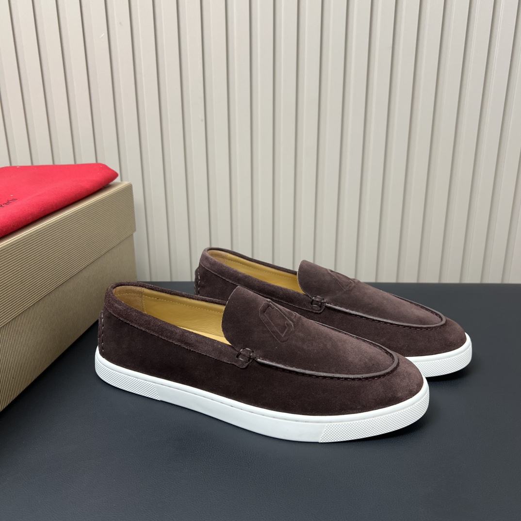 Christian Louboutin Men's Brown Suede Loafers Slip-Ons Size 39-44 3 i1755764498 5839 1