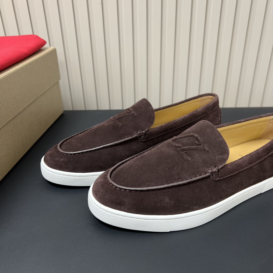 Christian Louboutin Men's Brown Suede Loafers Slip-Ons Size 39-44 6 i1755764498 6620 4