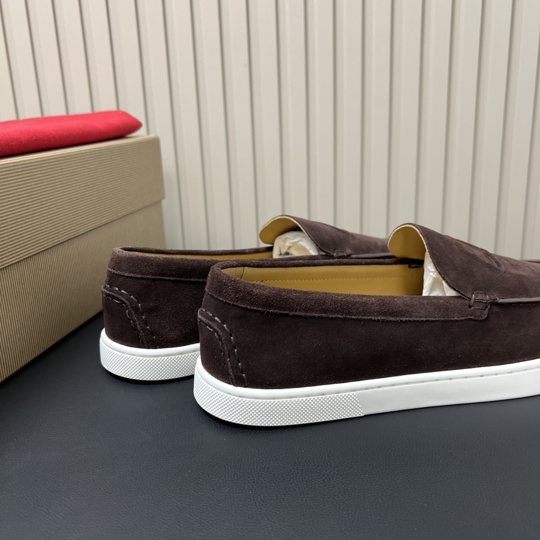 Christian Louboutin Men's Brown Suede Loafers Slip-Ons Size 39-44 7 i1755764498 6647 5