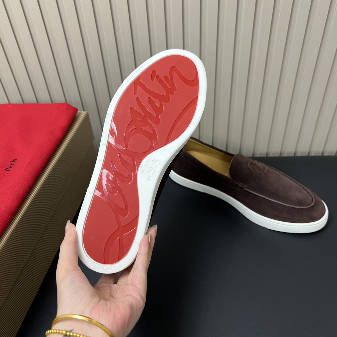 Christian Louboutin Men's Brown Suede Loafers Slip-Ons Size 39-44 9 i1755764498 714 7