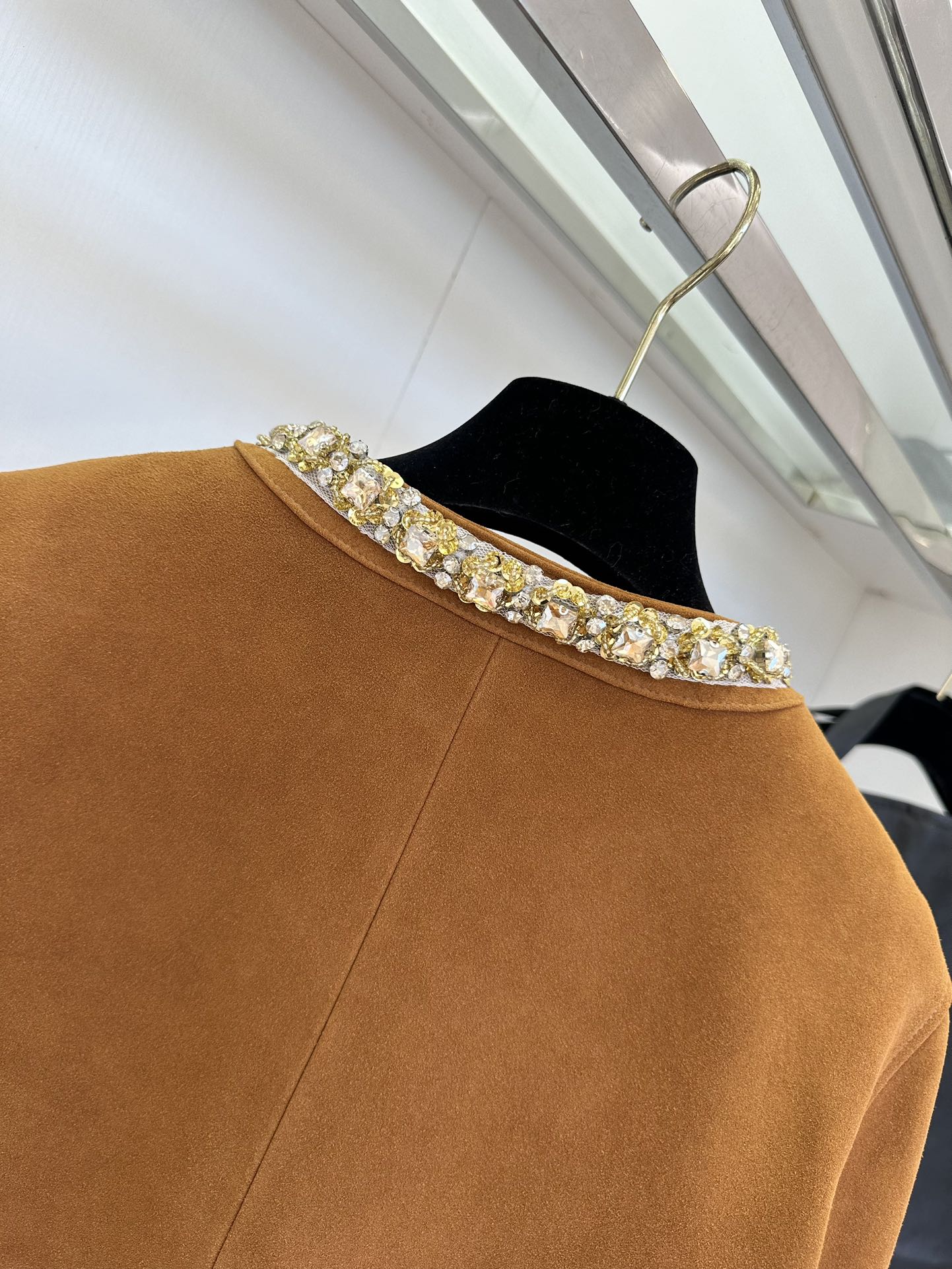 Miu Miu Lambskin Leather Jacket with Beaded Floral Trim - Soft & Luxurious 9 i1755764554 6608 7