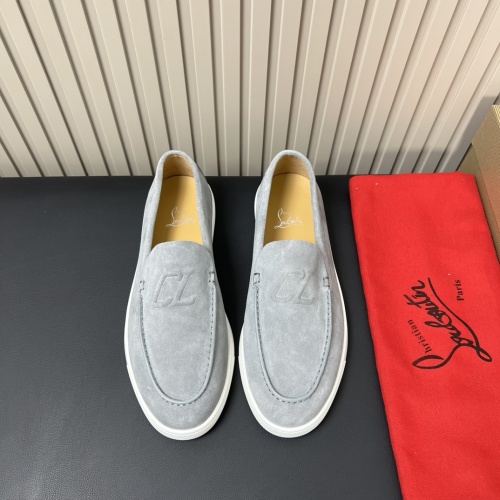 Christian Louboutin Men's Casual Loafers Italian Suede Leather Slip-Ons 1 Christian Louboutin Men's Casual Loafers Italian Suede Leather Slip-Ons