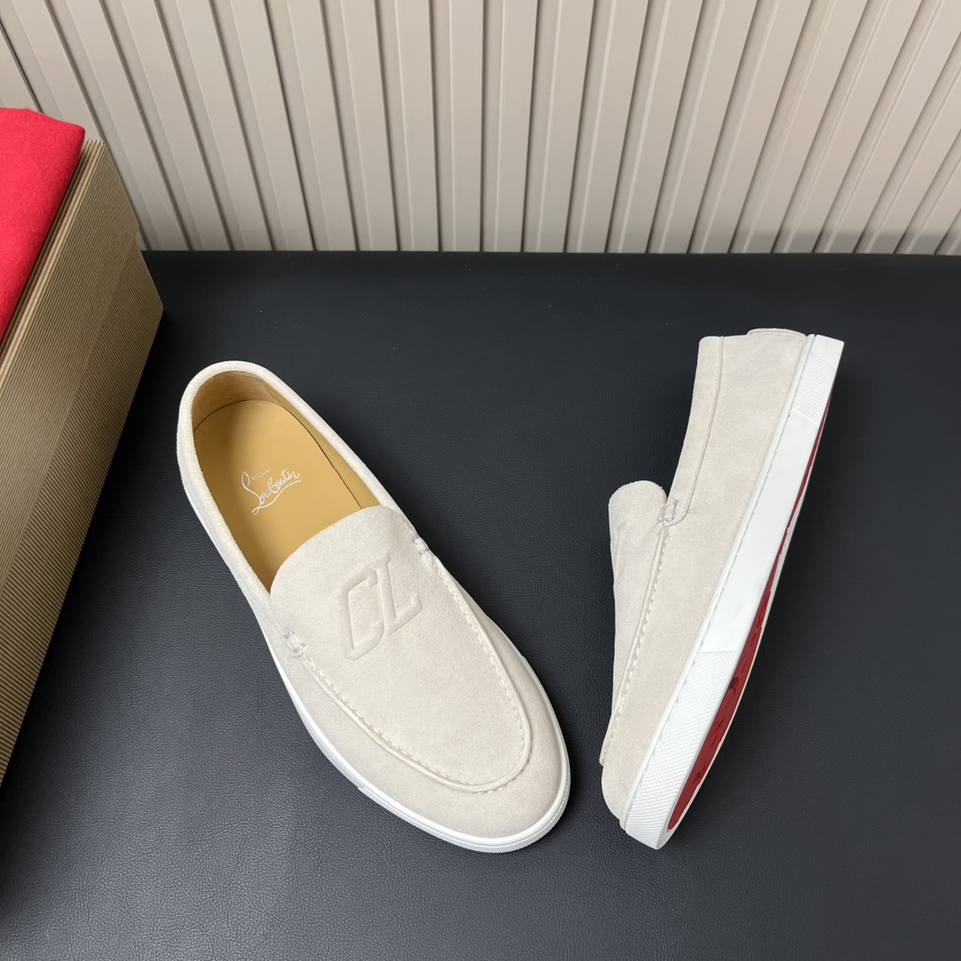 Christian Louboutin Men's White Leather Casual Loafers - Size 39-44 5 i1755764786 9834 3