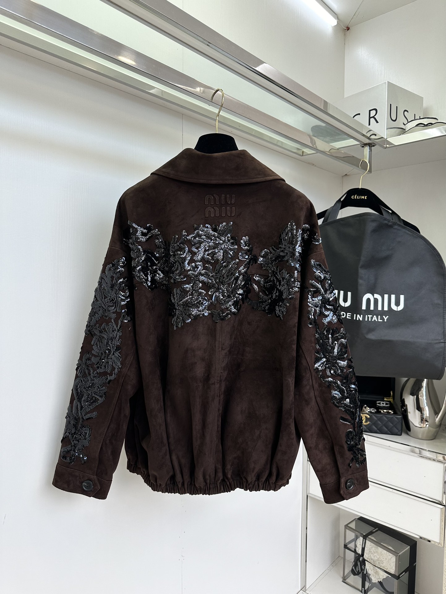 Miu Miu Heavy Industry Sequin Suede Leather Jacket - Luxurious Italian Design 4 i1755764979 7877 2