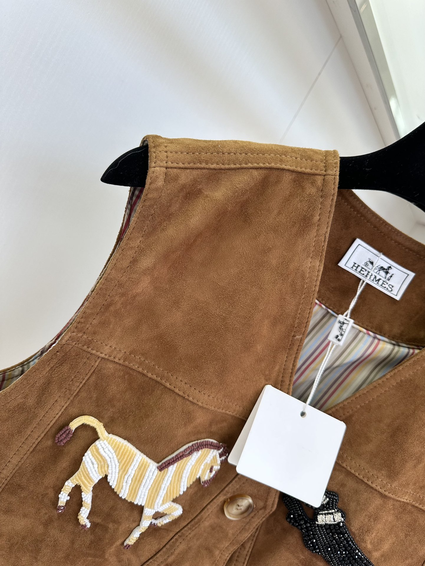 Handmade Beaded Animal Vest, Premium Lambskin Suede Vest for Women 8 i1755765348 2509 6