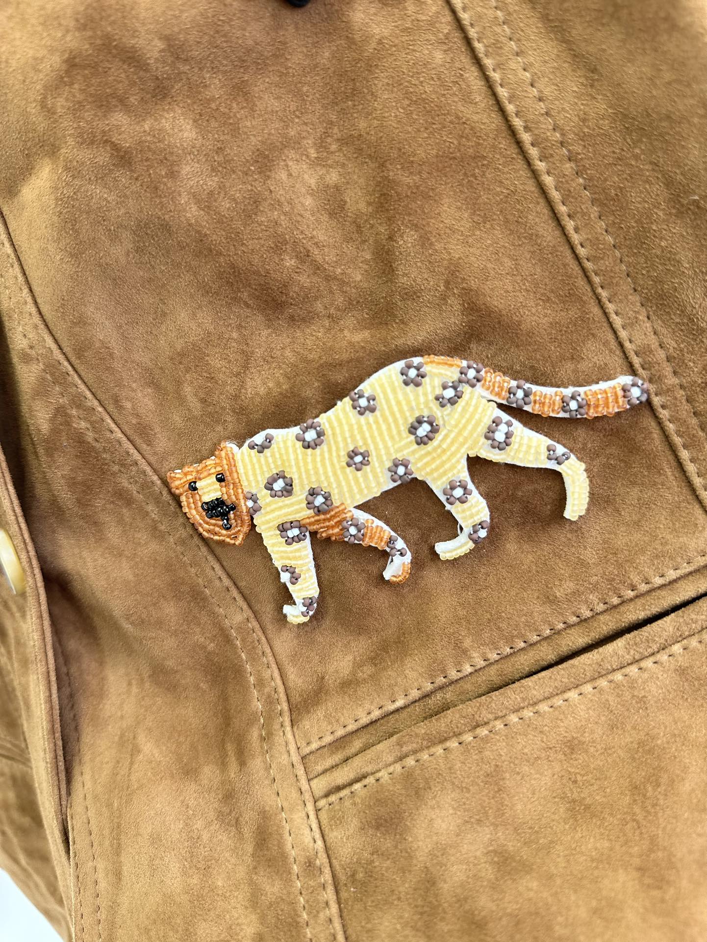 Handmade Beaded Animal Vest, Premium Lambskin Suede Vest for Women 6 i1755765348 8485 4