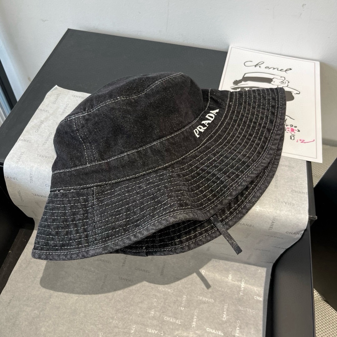 🆕

PRADA普拉达新款遮阳渔夫帽、防紫外线布帽，可折叠头围57cm
