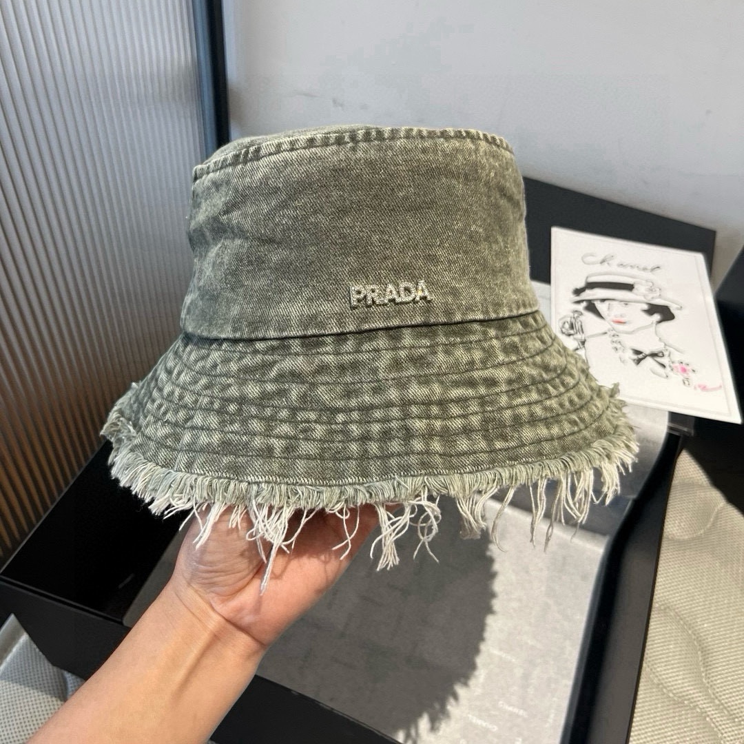 🆕

普拉达新款牛仔渔夫帽，头围57cm